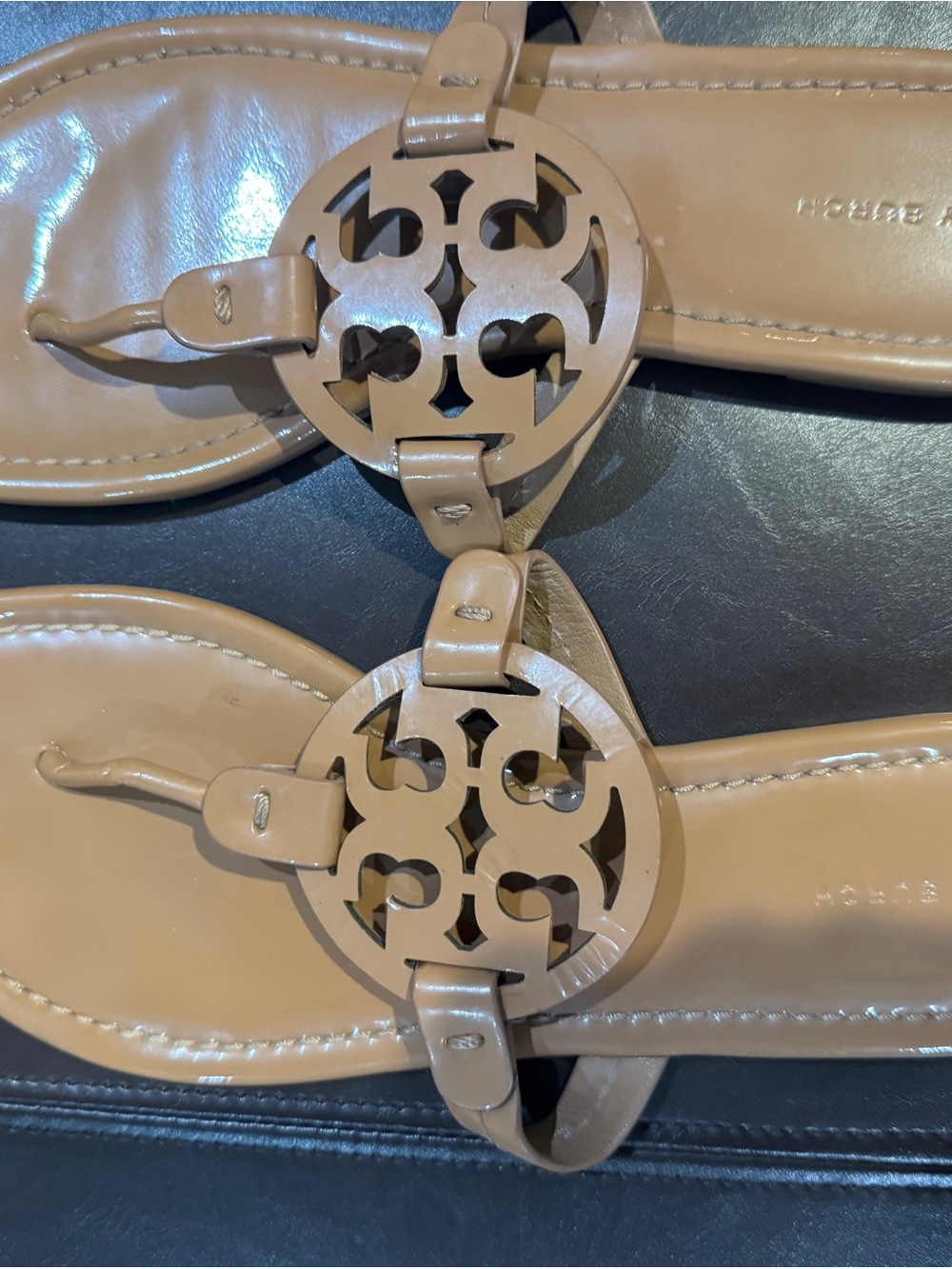 Tory Burch Style Tan Miller Sandals sz 9 - Picture 2 of 5